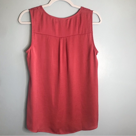 CABI Womens Blush Coral Pink Sleeveless Silky Polyester Tank Blouse SZ S - Picture 7 of 7